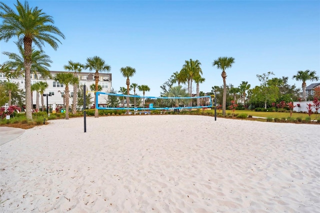 view of home's community with volleyball court