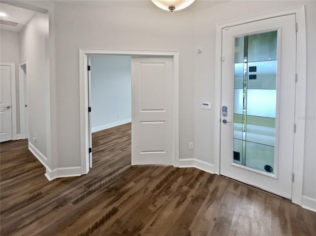 interior space featuring dark hardwood / wood-style floors