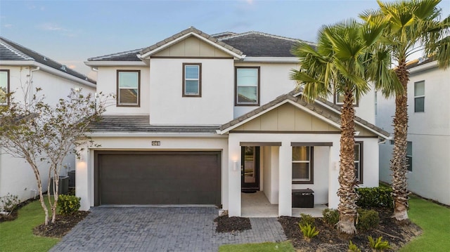 view of front of home featuring a garage