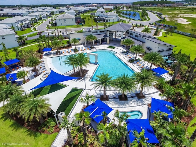2628 Calistoga Ave, Kissimmee, FL 34741 - drone / aerial view of a pool area