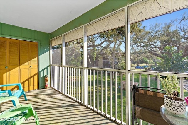 view of sunroom