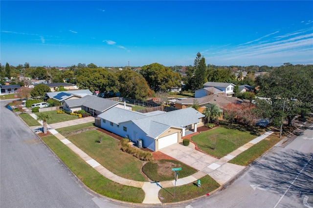 aerial view featuring a residential view