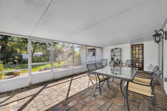 sunroom featuring a wealth of natural light