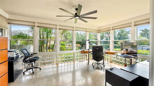 105 17th Ave NE, Saint Petersburg, FL 33704 - sunroom / solarium with floor to ceiling windows, a wealth of natural light, and speckled floor