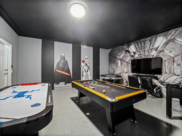 game room featuring billiards