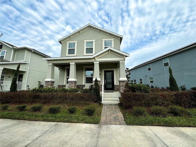 view of front facade featuring a porch