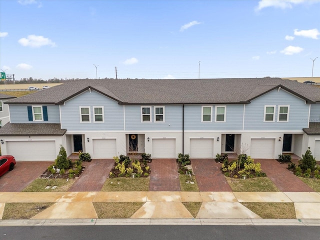 view of property featuring a garage