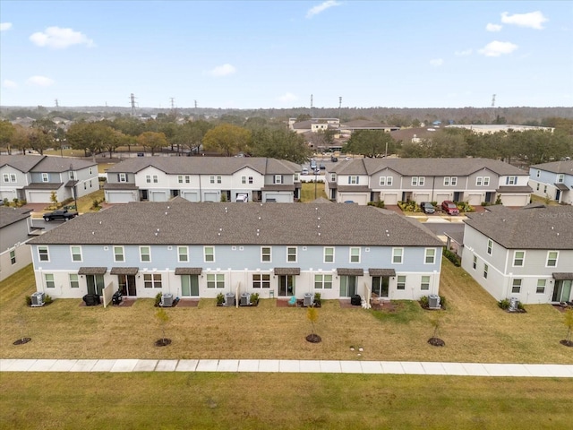 aerial view with a residential view