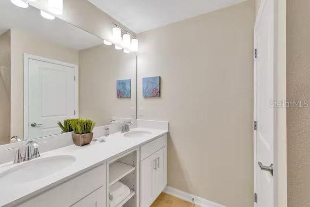 bathroom with vanity