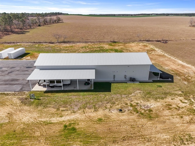 aerial view with a rural view