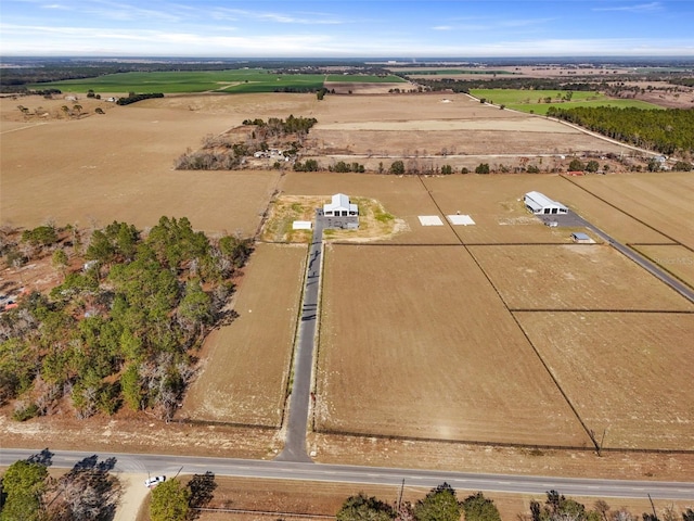 aerial view featuring a rural view