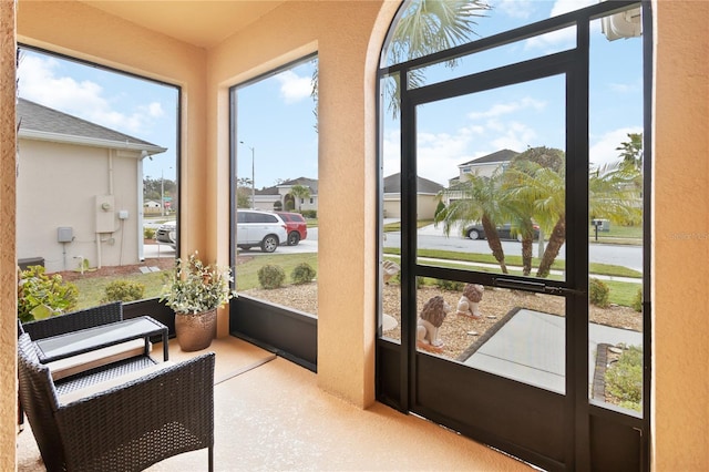 sunroom with a healthy amount of sunlight