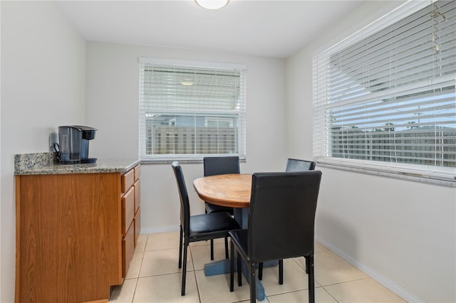 view of tiled dining area