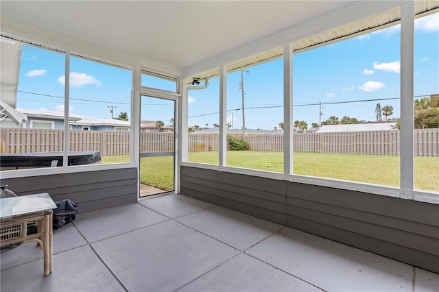 view of sunroom