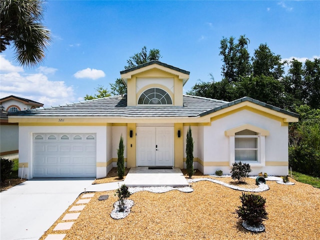 view of front of house featuring a garage