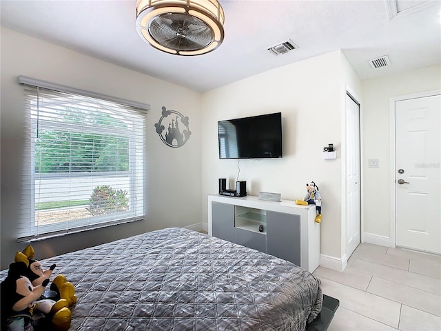 view of tiled bedroom