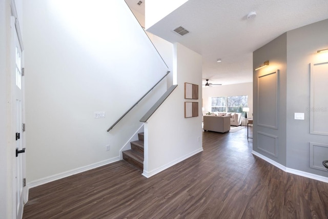 entrance foyer featuring dark hardwood / wood-style flooring