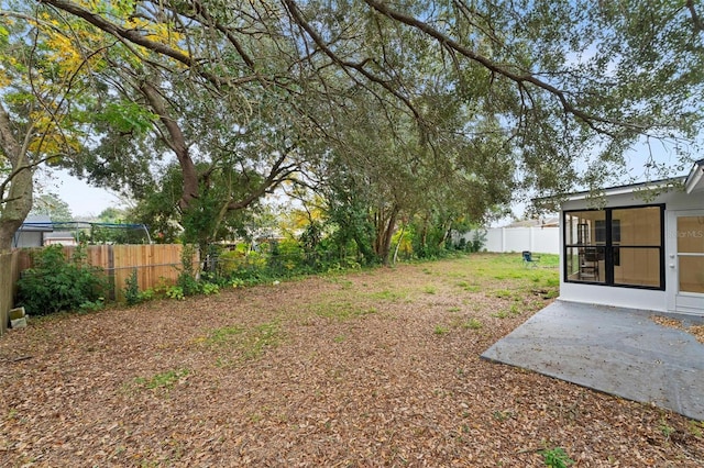 view of yard with a patio area