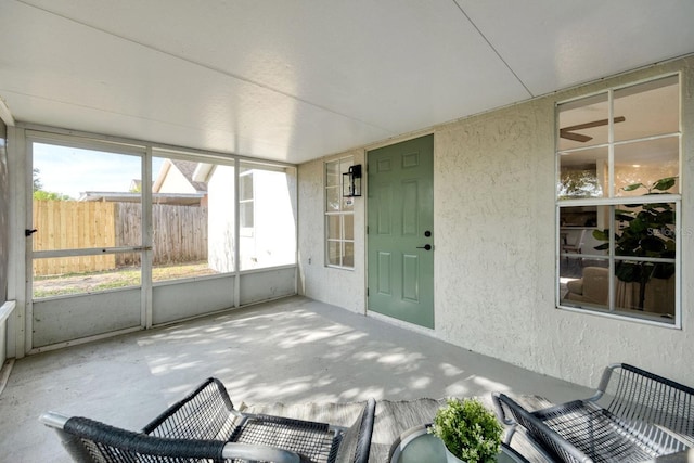 view of sunroom / solarium