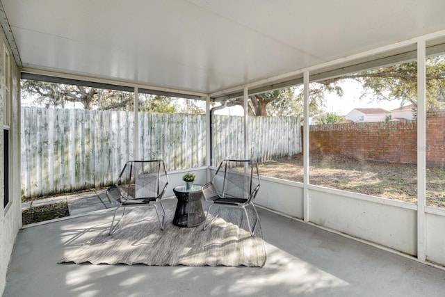 view of sunroom