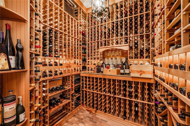 view of wine room