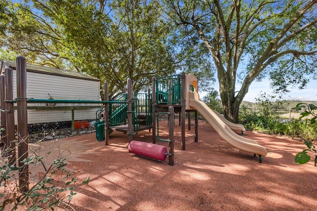 view of jungle gym