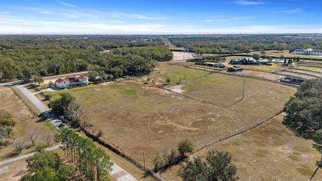 drone / aerial view featuring a rural view