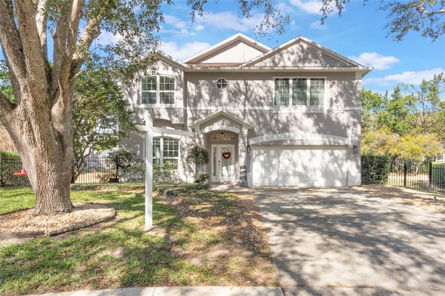 view of front of home featuring a garage