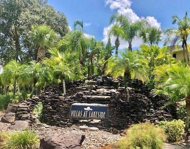 view of community sign