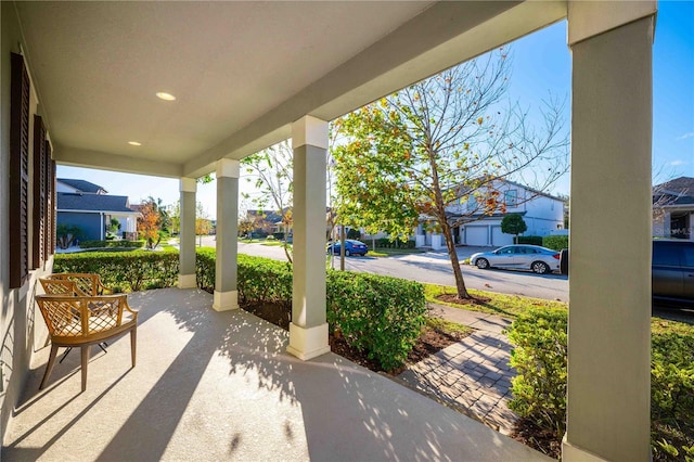 view of patio with a porch