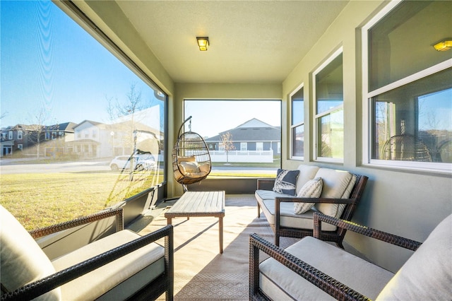 sunroom / solarium with a healthy amount of sunlight