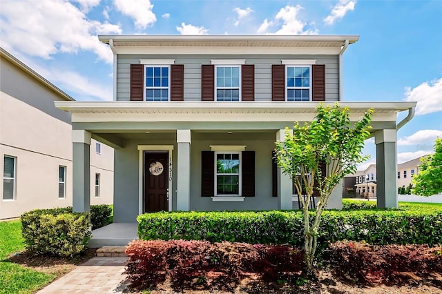 view of front of property with a porch