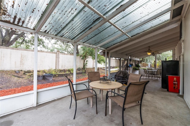 view of sunroom