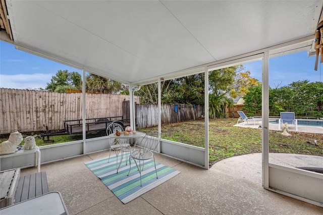 view of sunroom