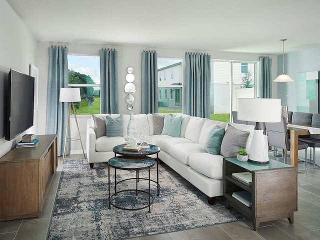 living room with a wealth of natural light