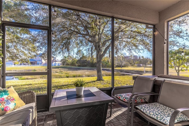 view of sunroom