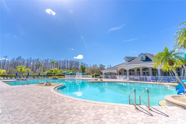 view of pool with a patio