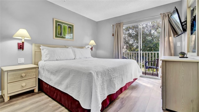 bedroom featuring hardwood / wood-style flooring