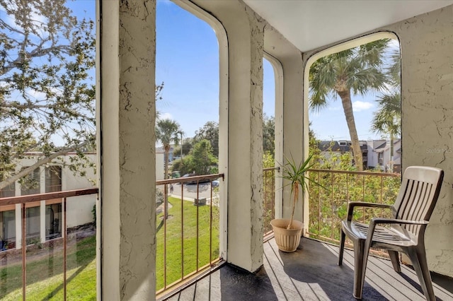 sunroom / solarium with a healthy amount of sunlight