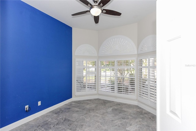 empty room with ceiling fan