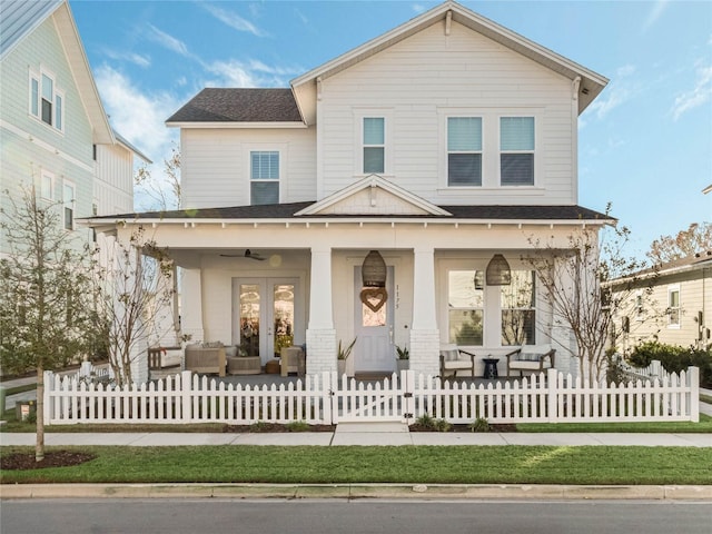 view of front of property with a porch