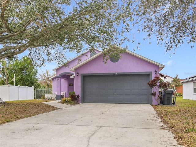 view of single story home