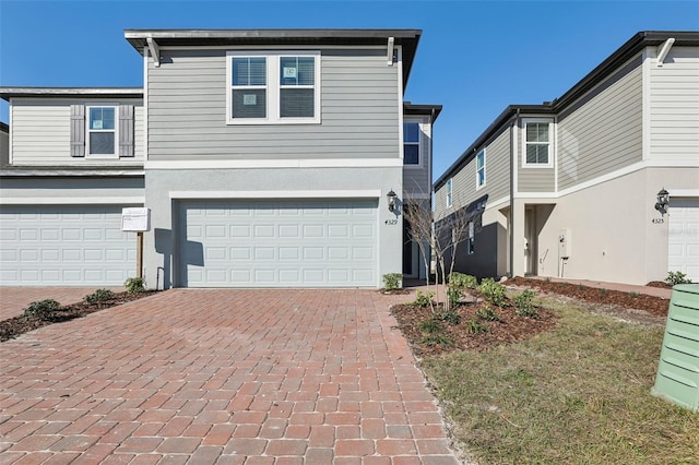 view of property with a garage