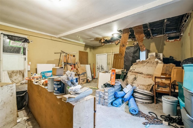 miscellaneous room with concrete flooring