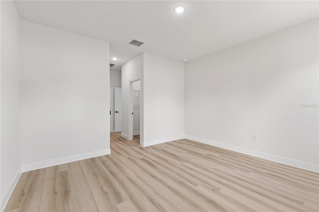 empty room featuring light hardwood / wood-style flooring