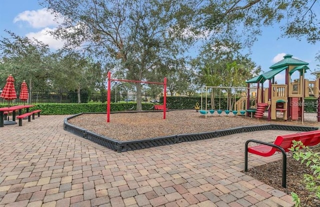 view of jungle gym