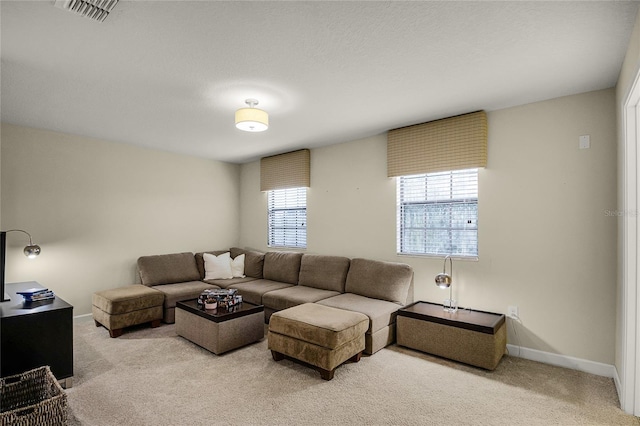 view of carpeted living room