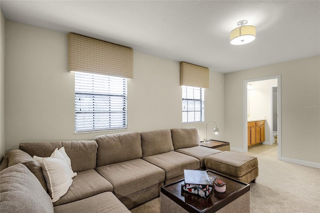 view of carpeted living room