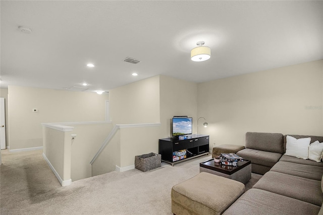 view of carpeted living room