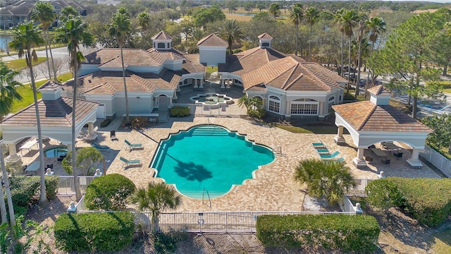 birds eye view of property